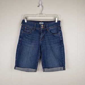 LEVI'S 515 Women's Bermuda Denim Shorts Back Pocket Flaps Two Button Closure 4